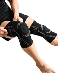 Genouillère tricotée de protection et de soutien respirante à enfiler unisexe adulte pour le basketball toutes saisons - Product Image 2