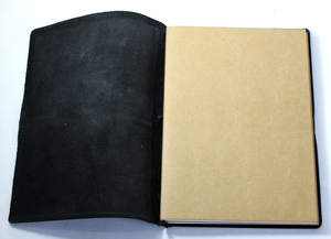 Carnet en cuir de buffle brun véritable de qualité supérieure, personnalisable, avec 3 inserts, rechargeable - Product Image 3