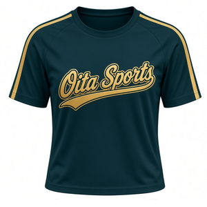 Customized Dark Green <b>Gold</b> Cheer Jersey Short Sleeve Team Sports <b>Shirt</b> Athletic Performance Uniform Top Training Match Apparel - Product Image 1