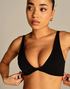 Nouveau Soutien-Gorge de Sport Sans Coutures Noir à Col en V Profond pour Femme, Soutien Moyen, Respirant, Séchage Rapide, Style Fitness Yoga, Collection 2026 en Promotion - Product Image 3