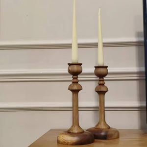 Durable Wooden Candle Holder Premium Handmade Craft For Dining <b>Table</b> Decoration And Interior Styling - Product Image 1