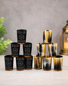 Mug / Verre à bière en corne de buffle polie de haute qualité, écologique, de forme naturelle, à prix bas - Product Image 1