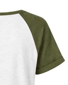 T-shirt Henley personnalisé blanc pour femme, manches courtes, coupe décontractée, en coton, col boutonné, doux, idéal pour l'été - Product Image 6