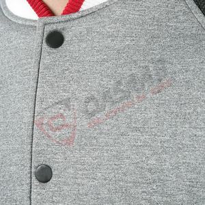 Custom Embroidery Logo-<b>Blacked</b> Custom Cotton <b>Fleece</b> Baseball New-American Genuine-Leather Sleeves Varsity's-College <b>Jacket</b> - Product Image 5