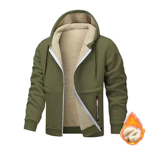 Sweat-shirt à capuche décontracté pour homme en molleton épais 100 % coton anti-boulochage, sweat-shirt lourd - Product Image 3
