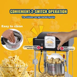 Macchina per Popcorn da Tavolo 300W con Porta in PP, Pentola da 2,5 oz, Capacità 4 QT per Ciclo, per Uso Domestico, Include 2 Accessori per la Preparazione - Product Image 5