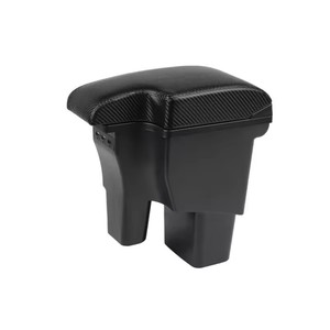 Caja De Almacenamiento Para Peugeot 2008 - Con 3 USB Y Portavasos (ABS + Piel Sintética)