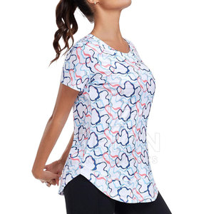 T-shirt de haute qualité pour femmes, léger, sublimation, couleur personnalisée, vêtement décontracté, t-shirt sublimation femme - Product Image 2