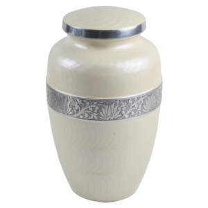 Urnes funéraires de créateur MKI les plus demandées, design bordure argentée émaillée, décoration commémorative pour la maison, écologiques, style américain, 200 cm³ - Product Image 1