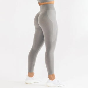 Leggings de punto de cintura alta para mujer, estilo casual de invierno, de moda, con MOQ bajo, los más vendidos, ropa deportiva sin costuras para gimnasio, talla adulta - Product Image 6
