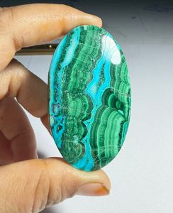 Prix de gros Pierre précieuse naturelle Chrysocolle Malachite de haute qualité, taille ovale, pour la fabrication de bijoux, vert, tailles assorties - Product Image 3