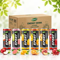 Boisson Énergisante Sportive la Plus Vendue 320ml Saveur Pêche en Canette Aluminium Élégante avec Caféine & Taurine OEM ODM Marque Privée 24 Canettes/Paquet