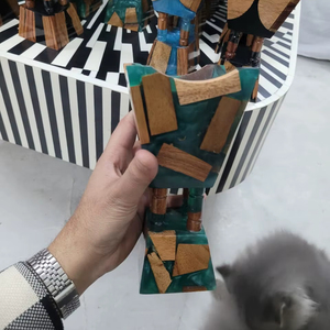 Indian Supplier of Wood and Epoxy Bakhoor Burner for Aromatherapy Home Fragrance & Ramadan Gifts For Sale - Product Image 1