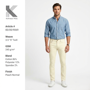 <b>Men</b> <b>Stretch</b> Chino Pants Cotton Polyester Spandex Smart Casual Trousers 245GSM OEM ODM Manufacturer - Product Image 1
