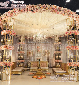 Stylish Mirror Mandap for Outdoor Weddings Modern Mirror Mandap for Indian Wedding Classy Mirror Wedding Mandap Decor LONDON - Product Image 5