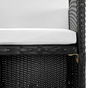 Conjunto de Comedor Grande para Exteriores con Estructura de Acero Negro y Fundas Extraíbles, Muebles de Jardín - Product Image 4