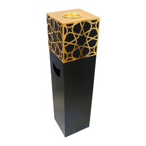 Brûleur d'encens moderne en laiton, cube avec découpes géométriques, diffuseur d'aromathérapie pour usage intérieur, décoration toutes saisons - Product Image 5