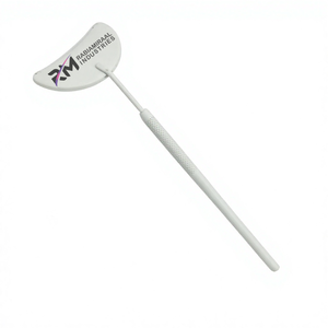 Moon Shape <b>White</b> Powder Coated Color Eyelash Extension <b>Mirror</b> Professional Lash Inspection <b>Mirror</b> Beauty Accessory Tool - Product Image 1