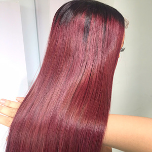 Peluca virgen cruda vietnamita de lujo sin pegamento Ombre Color HD transparente encaje Frontal 100% pelucas de cabello humano para mujeres negras - Product Image 1