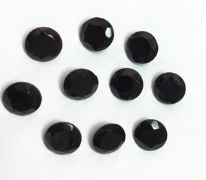 Onyx noir naturel de qualité supérieure, taille ronde 6x6 mm, pierre précieuse facettée en vrac pour la fabrication de bijoux et les loisirs créatifs - Product Image 5