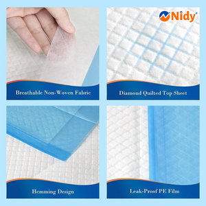 Nidy Almohadillas Desechables Azules Sin Pelusa de Espuma Absorbente para Protección de Camas Médicas para el Cuidado del Paciente, Compatibles con Enchufes de EE. UU. - Product Image 5