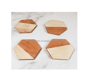 Sous-verres en bois naturels de meilleure qualité de conception de fantaisie décoration à la maison pour la cuisine et le dessus de table faits à la main - Product Image 4