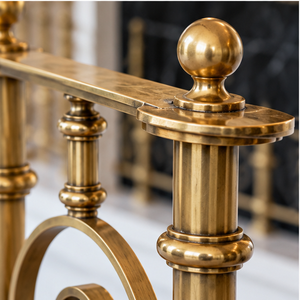 Barandilla Esférica con Remate Decorativo en Acabado Bronce Dorado para Hoteles de Lujo, Villas y Grandes Escaleras - Product Image 4
