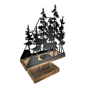 Portavelas de Hierro Portátil Hecho a Mano de Primera Calidad ZAHID EXPORTS para Mesa de Sala de Estar, Decoración del Hogar, Actividades Religiosas - Product Image 3