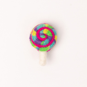 Juguete de Fieltro de Lana Hecho a Mano con Forma de Piruleta, Comida de Juguete para Juego de Imitación, Decoración de Verano, Accesorio de Caramelo, Comercio Justo, Ético, Venta al por Mayor a Granel - Product Image 2