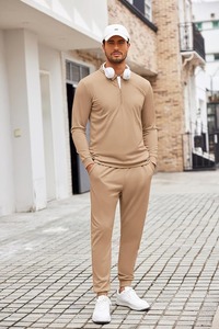 Ensemble de survêtements et pantalons décontractés en coton réfléchissant de haute qualité pour hommes et garçons, avec veste à capuche zippée pour l'automne - Product Image 5