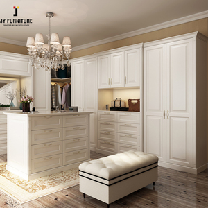 Muebles JY nueva llegada 2025 moderno diseño Simple Modular RTA puerta de vidrio armarios para ropa - Product Image 1