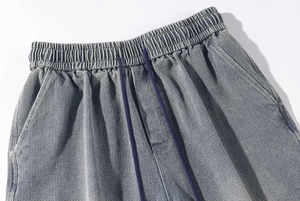 Shorts de Mezclilla Retro de Verano para Hombre, Estilo Urbano, Vintage, Bermuda, Casual, Unisex, Color Liso, Algodón para Exteriores - Product Image 3