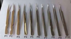 Eyelash Extension Stainless Steel Eyelash <b>Applicators</b> Pointed Tip Smooth Texture Durable 10mm Length Private <b>Label</b> Lash Tweezers - Product Image 6