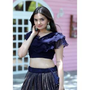 Lehenga Choli Noir de créateur - Product Image 3