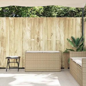 Panca contenitore da esterno in polyrattan beige, dimensioni 39,4 x 17,7 x 22,4 pollici - Product Image 3