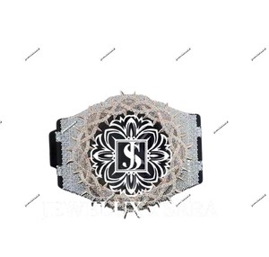 Reloj de Pulsera de Lujo con Incrustaciones de Diamantes de Imitación en Goma Negra y Blanca, de Primera Calidad - Product Image 5