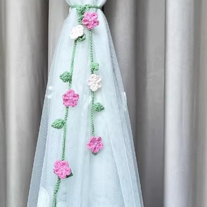 Crochet Flower <b>Curtain</b> Tiebacks Cotton Home Decor - Product Image 1