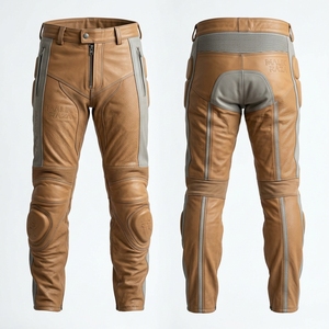 Pantalons de moto sur mesure |   Cuir véritable |   Logo personnalisé pour numéros de course et graphiques d'équipe - Product Image 1