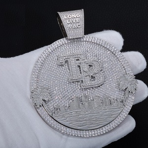 Collar con Colgante de Plata 925 para Hombre, con Diamantes de Moissanita, Diseño de Paisaje Urbano TB, Ligero, Estilo Hip Hop, Joyería de Lujo, Regalo Audaz - Product Image 1