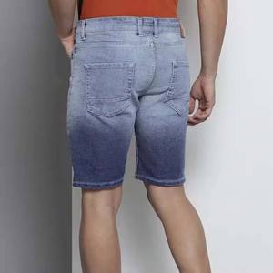 Pantalones Cortos de Mezclilla Lavada para Hombre, de Cintura Media, con Botones, Estilo Casual, Color Sólido, de Lona de Algodón, Transpirables - Product Image 2