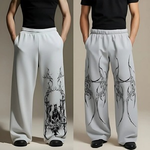 Pantalon de jogging unisexe style anime pour hommes et femmes, imprimé Shadowkage, coupe ample, pantalon de survêtement noir et blanc pour hommes - Product Image 6