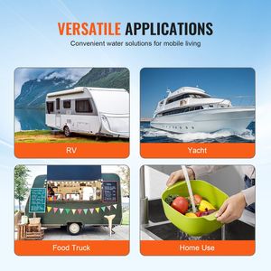 Pompa a Diaframma 12V DC per Camper, 3.5 GPM (13.25 L/min), 3 Camere con Interruttore Automatico a Pressione Regolabile 40-100 PSI per Pompe d'Acqua - Product Image 6