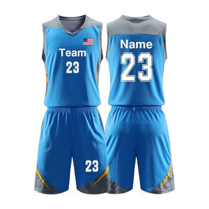 Uniformes de basketball respirants en polyester, maillots et shorts personnalisés pour hommes, uniformes à séchage rapide, teinture par immersion, en vente - Product Image 1