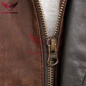 Chaqueta Parka de Cuero Marrón Auténtico para Hombre, con Capucha, Abrigo Cálido de Invierno, Cortavientos de Piel de Vacuno de Longitud Media, Bolsillos Cargo, Estilo Clásico Personalizado - Product Image 3