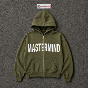 Sudadera con capucha oversize personalizada con cremallera completa para hombre, estilo urbano, estampado gráfico, hombros caídos, ropa casual en oferta - Product Image 5