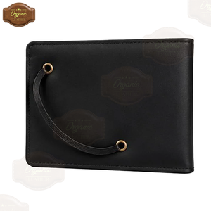 Classic Noir Leather Passport Holder | Genuine Leather Travel <b>Wallet</b> | <b>RFID</b> Passport Cover for Men Luxury Handmade OEM ODM - Product Image 2