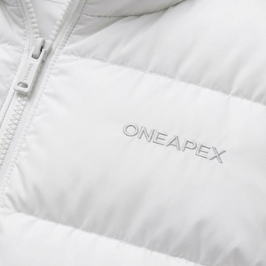 Men's <b>White</b> <b>Puffer</b> <b>Jacket</b> Stand Collar Zip Up Winter Coat Warm Casual Outdoor Streetwear Custom Private Label - Product Image 6
