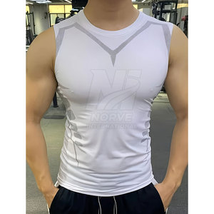 Smooth Fit Sportswear <b>Base</b> <b>Layer</b> Quick Dry Gym Practice Wear Sleeveless Compression Shirt - Product Image 4