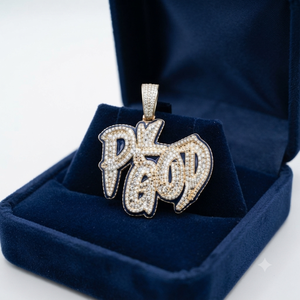 Colgante de Lujo para Hombre, Plata 925 Bañada en Oro, con Moissanita y Diamantes, Placa con Nombre Personalizada, Estilo Hip Hop Bling, con Esmalte y Dijes - Product Image 5
