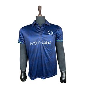 Camiseta Deportiva de Manga Corta para Hombre, Tejida, Estampada, con Logotipo Impreso Digitalmente, 100% Poliéster, de Secado Rápido, para Golf y Carreras - Product Image 2
